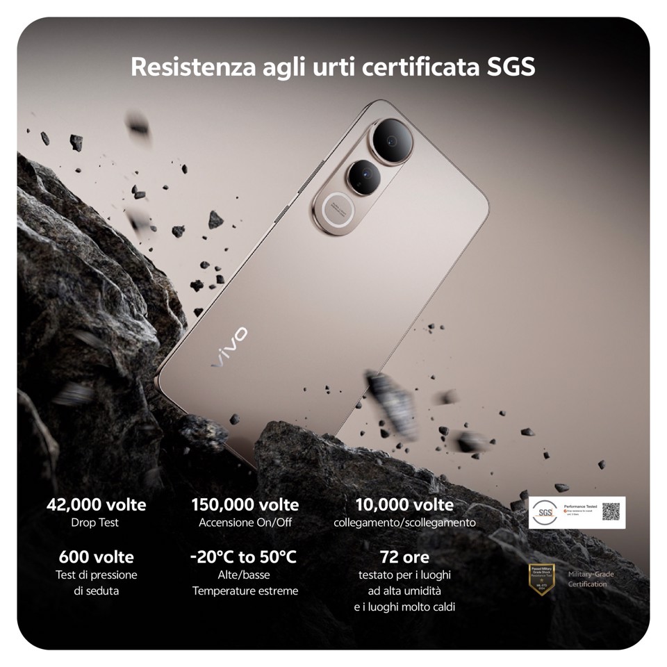 VIVO V50 Lite 4G 17,2 cm (6.77") Doppia SIM Android 15 USB tipo-C 8 GB 256 GB 6500 mAh Nero
