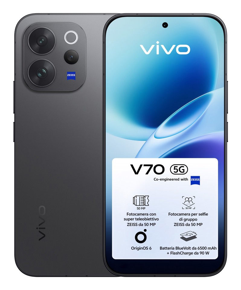 VIVO V70 16,7 cm (6.59") Doppia SIM Android 16.0 5G 8 GB 512 GB 6500 mAh Nero