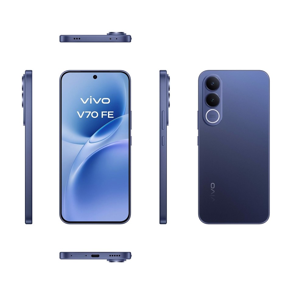 VIVO V70 FE + BUD 17,4 cm (6.83") Doppia SIM Android 16.0 5G USB tipo-C 8 GB 256 GB 7000 mAh Blu