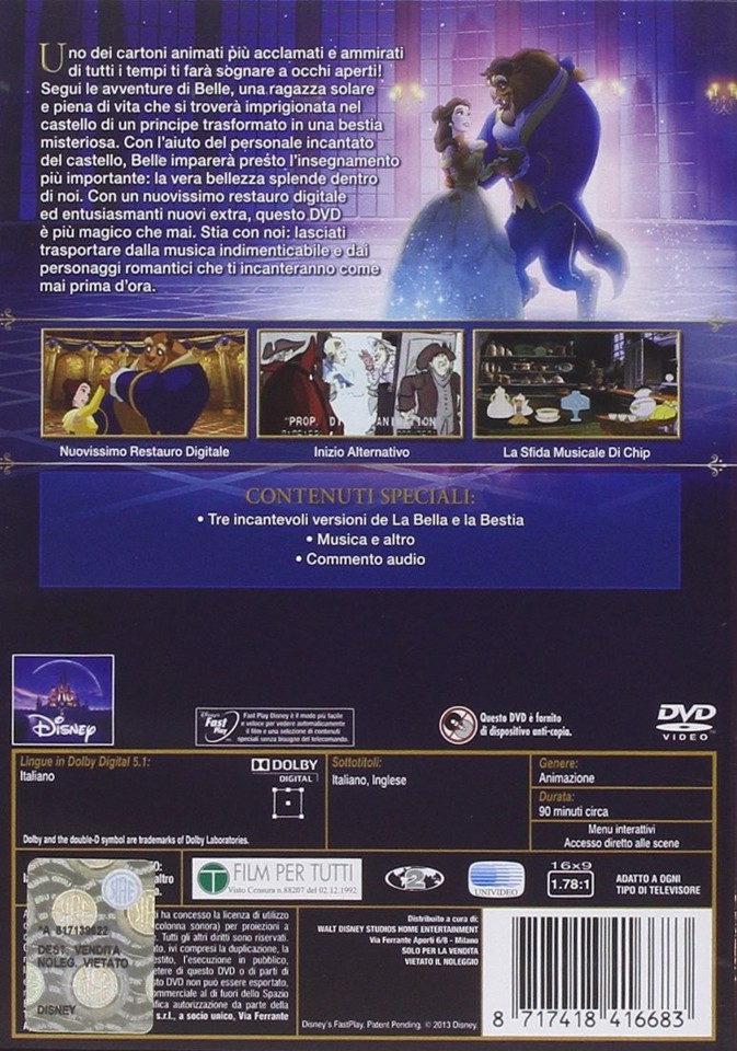 Walt Disney Pictures La Bella E La Bestia