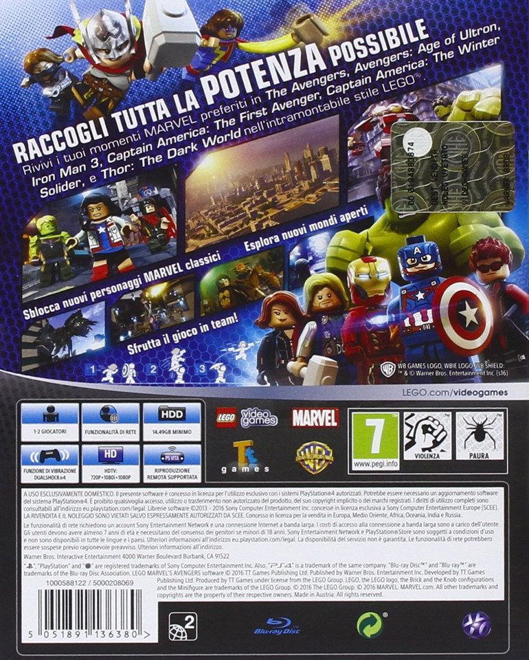 Warner Bros Lego Marvel's Avengers, PS4 Basic Inglese, ITA PlayStation 4