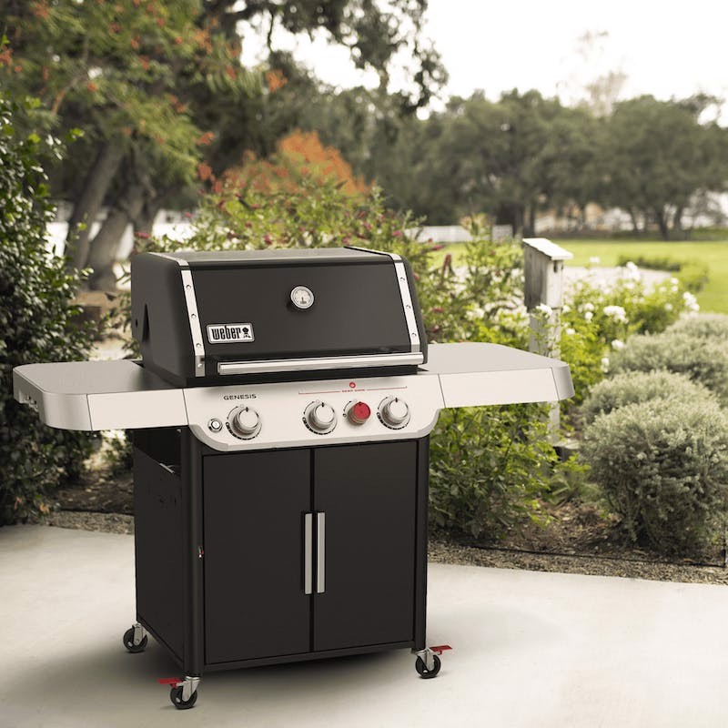 Weber GENESIS E-325S Grill Carrello Gas Nero, Argento
