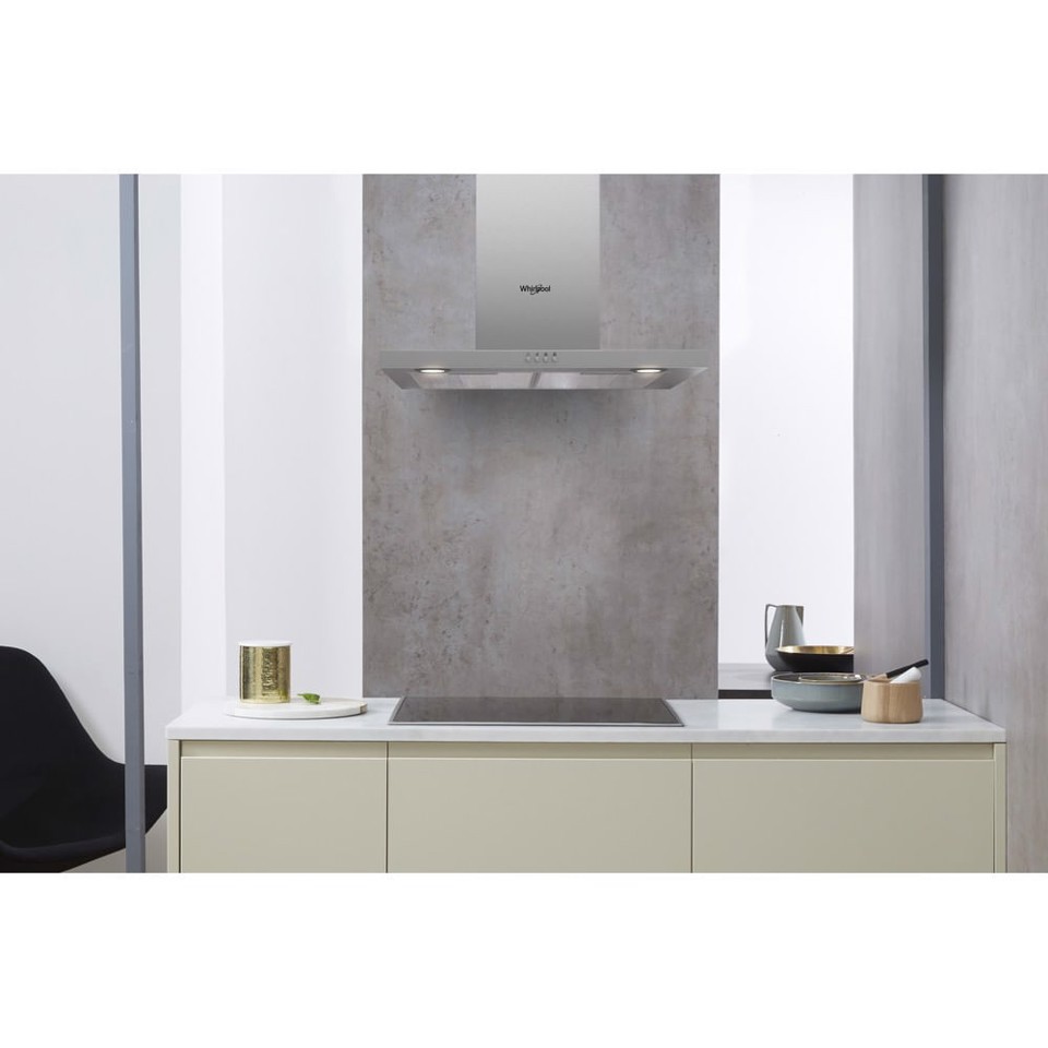 Whirlpool AKR 558/3 IX Cappa aspirante a parete Acciaio inossidabile 428 m³/h D