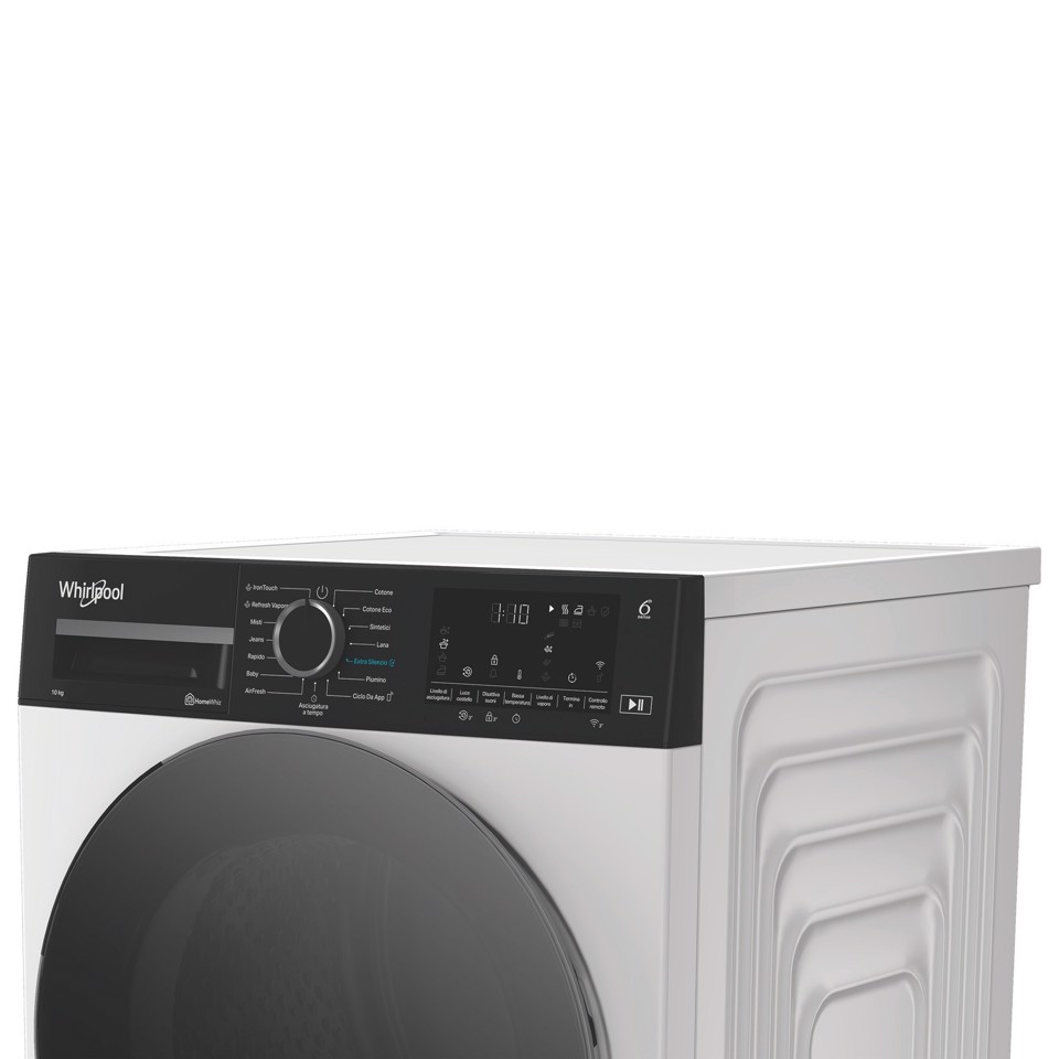 Whirlpool C WD 105M WBS IT, Capacità 10kg, classe B, colore White, Display digitale XL, Wi-Fi, IronTouch