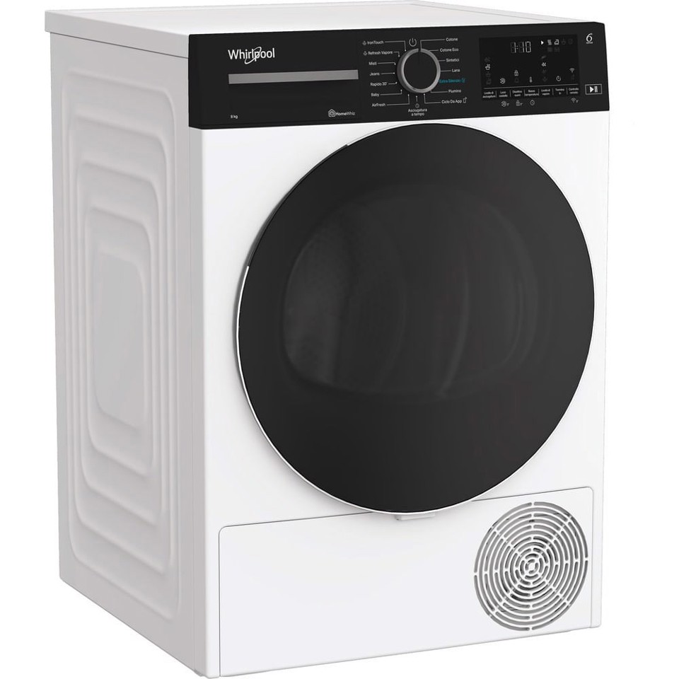 Whirlpool C WD 84M WBS IT, Capacità 8kg, classe C, colore White, Display digitale XL, Wi-Fi, IronTouch