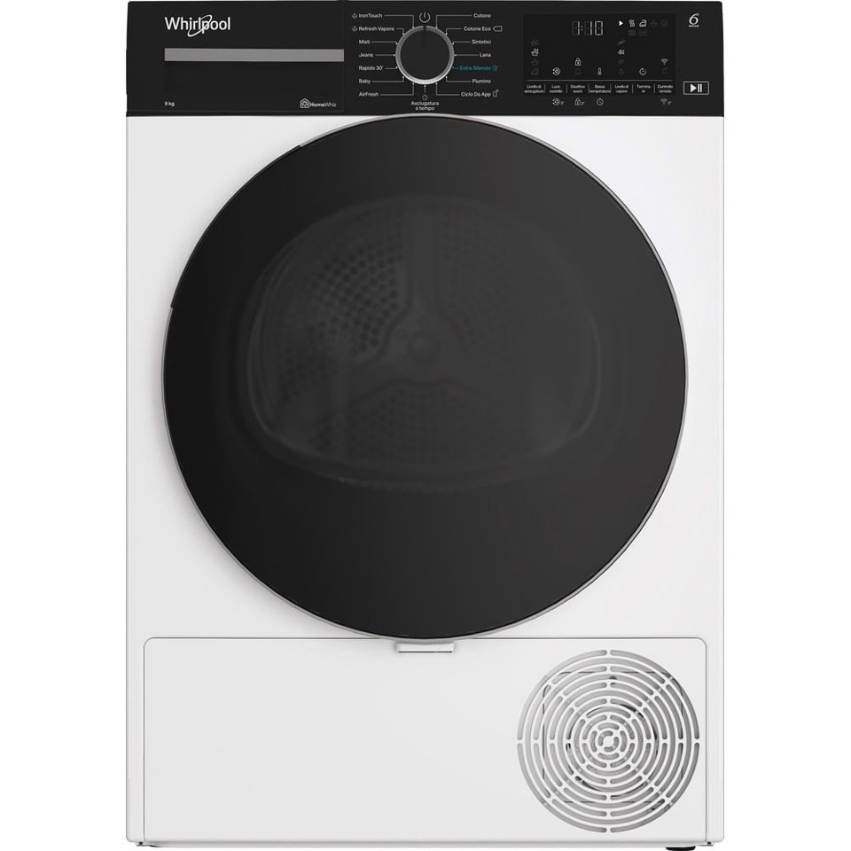 Whirlpool C WD 94M WBS IT, Capacità 9kg, classe C, colore White, Display digitale XL, Wi-Fi, IronTouch