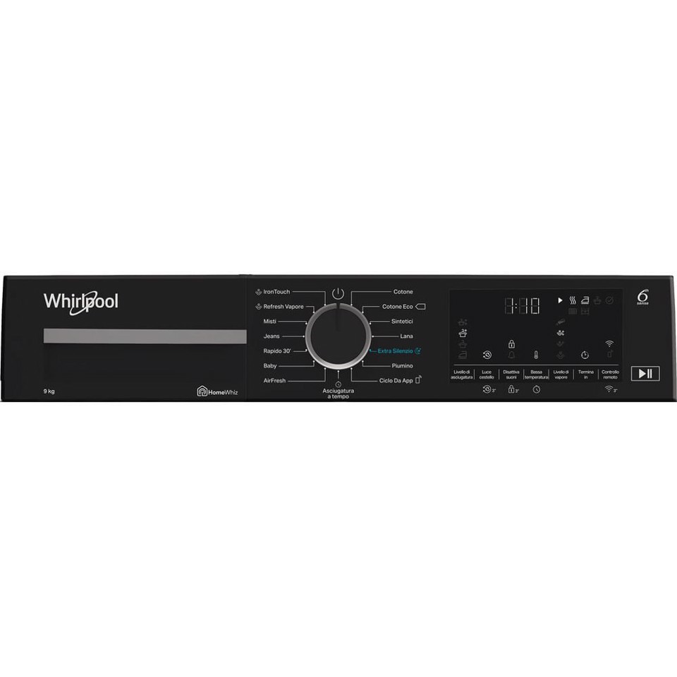 Whirlpool C WD 94M WBS IT, Capacità 9kg, classe C, colore White, Display digitale XL, Wi-Fi, IronTouch