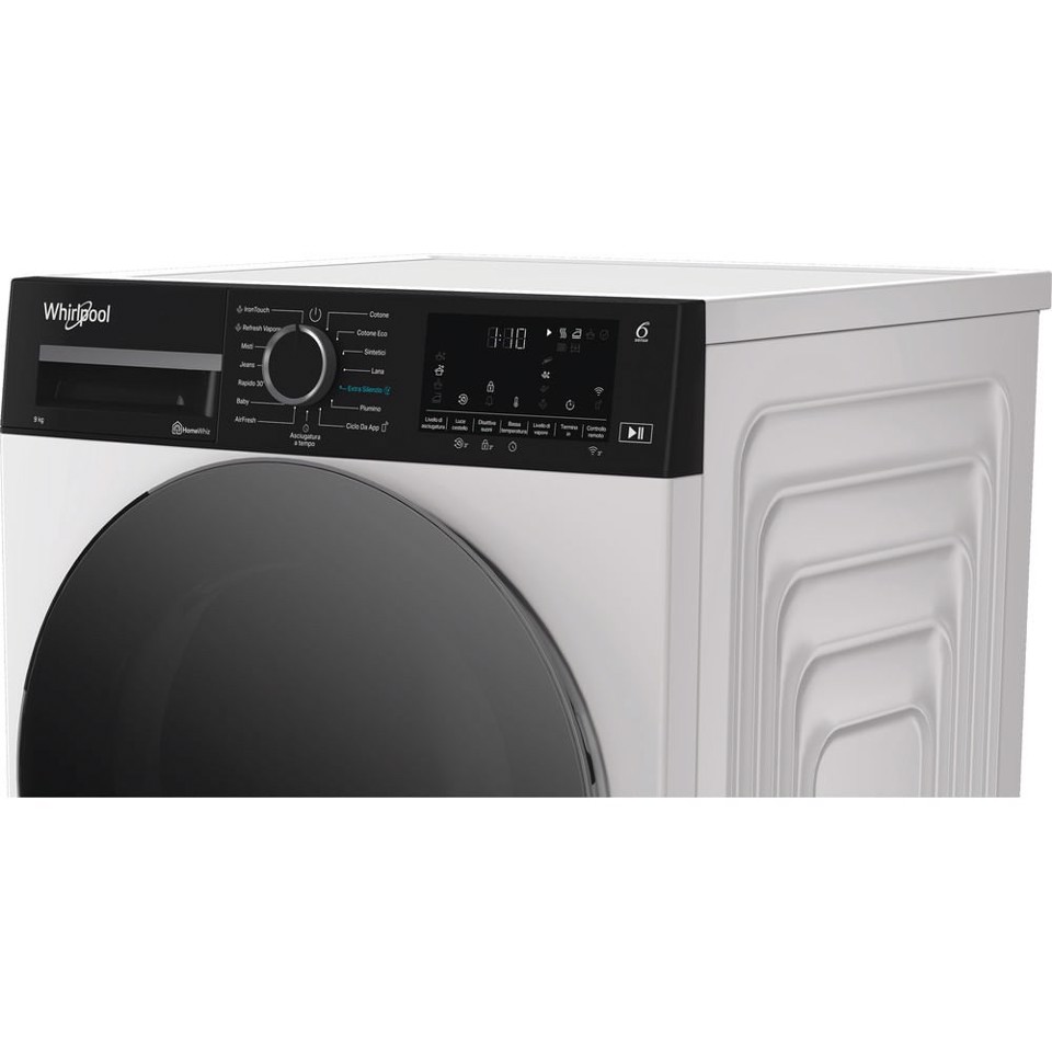 Whirlpool C WD 96M WBS IT, Capacità 9kg, classe A, colore White, Display digitale XL, Wi-Fi, IronTouch