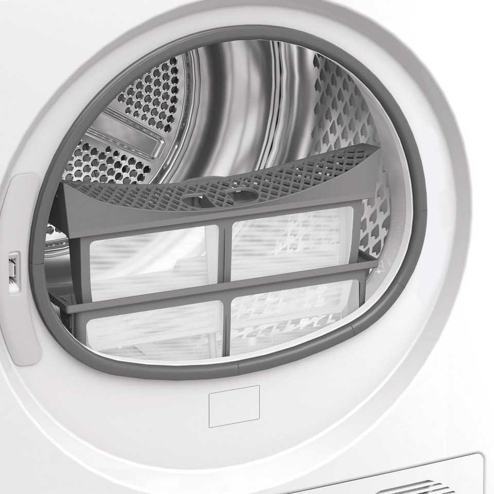 Whirlpool C WD R47M WBS IT, Capacità 7kg, classe C, colore White, Display digitale XL, porta nera, Slim | Profondità mobile: 46 cm, Wi-Fi