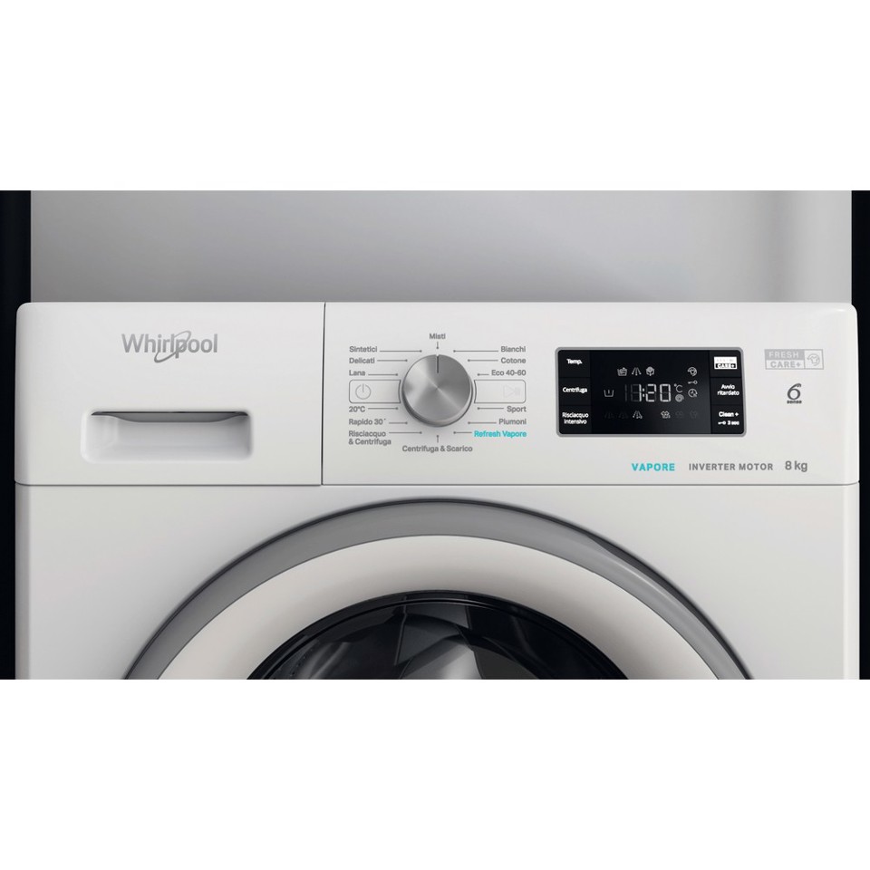 Whirlpool FFB 846 SV IT lavatrice Caricamento frontale 8 kg 1400 Giri/min A Bianco