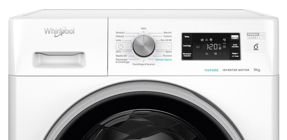 Whirlpool FFB R849 BSV IT lavatrice Caricamento frontale 9 kg 1400 Giri/min Bianco