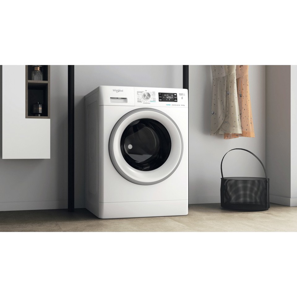 Whirlpool FFWDB 96436 SV IT lavasciuga Libera installazione Caricamento frontale Bianco D