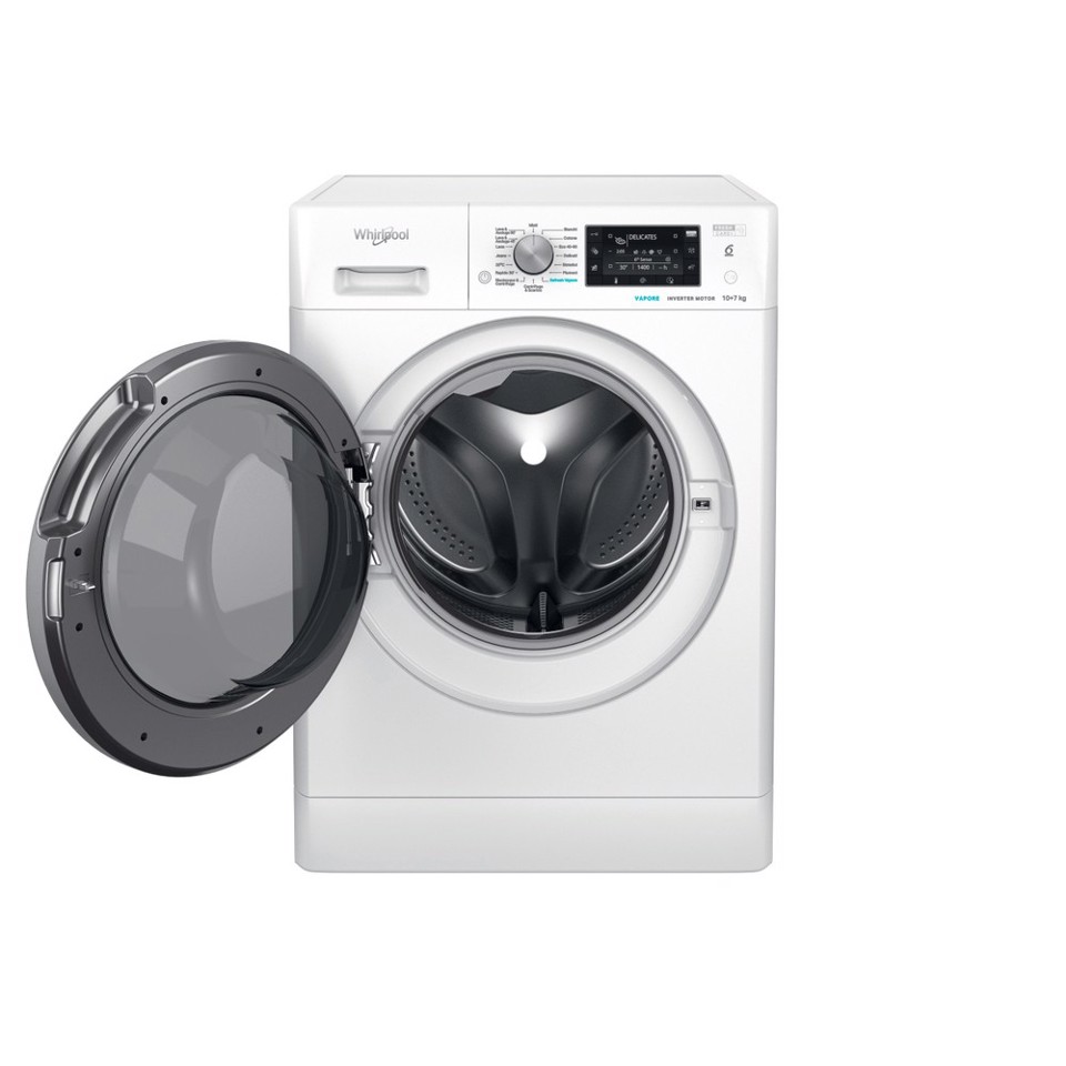 Whirlpool FFWDD 107426 BSV IT lavasciuga Libera installazione Caricamento frontale Bianco D