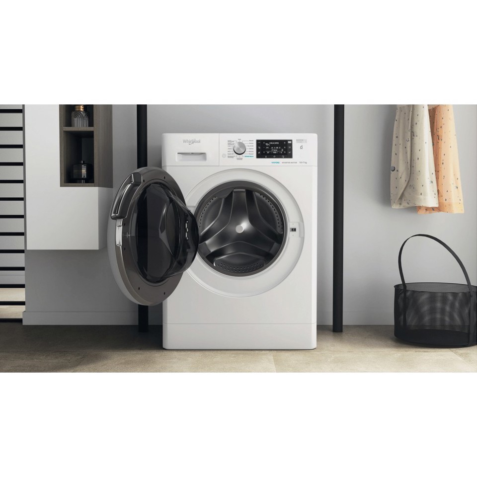 Whirlpool FFWDD 107426 BSV IT lavasciuga Libera installazione Caricamento frontale Bianco D