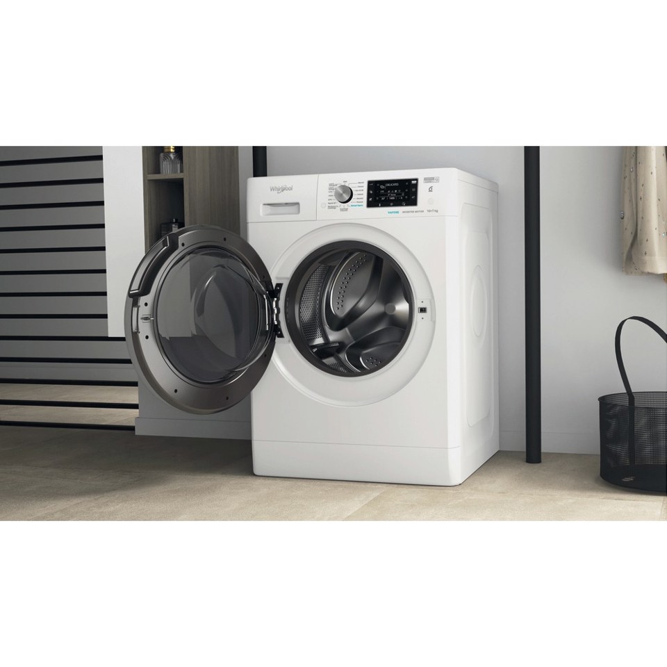 Whirlpool FFWDD 107625 WBS IT lavasciuga Libera installazione Caricamento frontale Bianco E