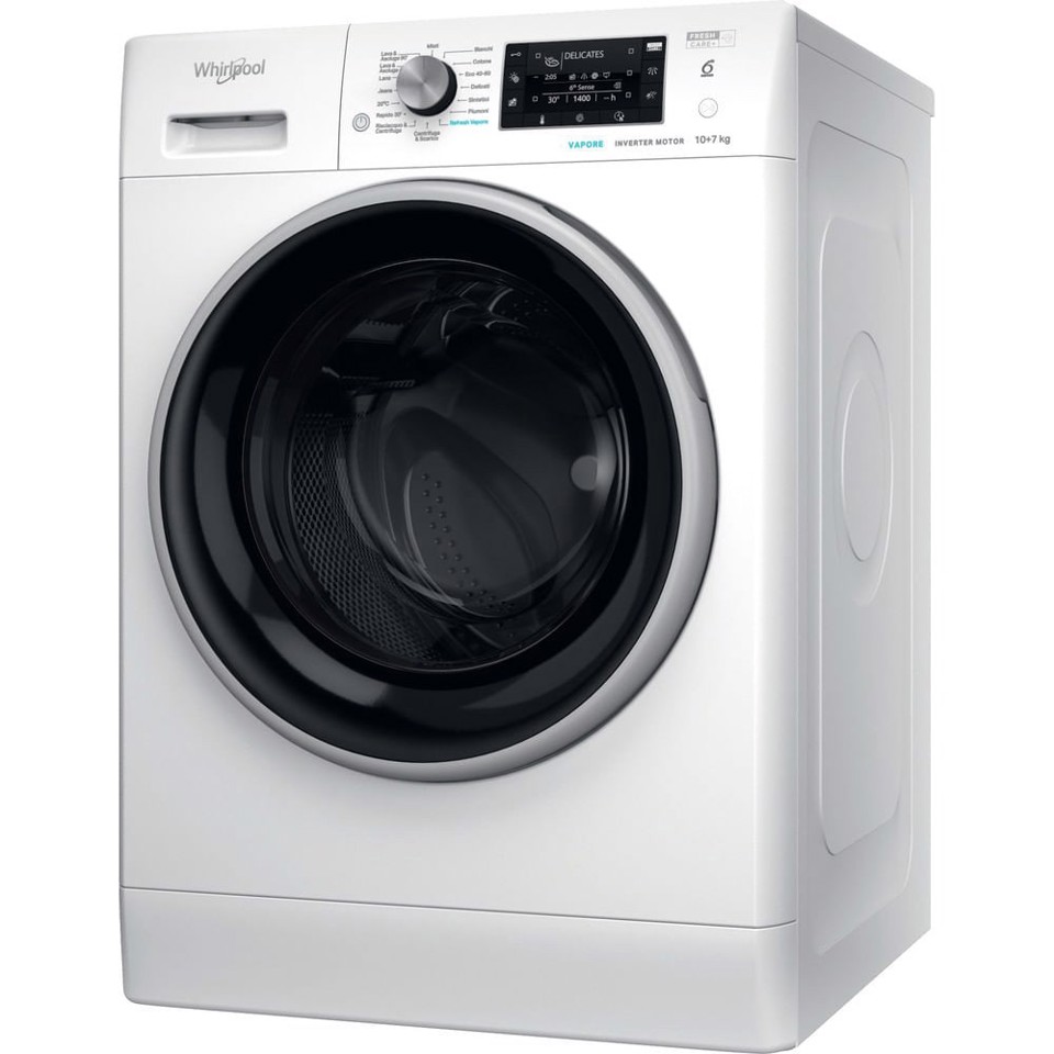Whirlpool FreshCare Lavasciuga a libera installazione - FFWDD 107448 WBS IT