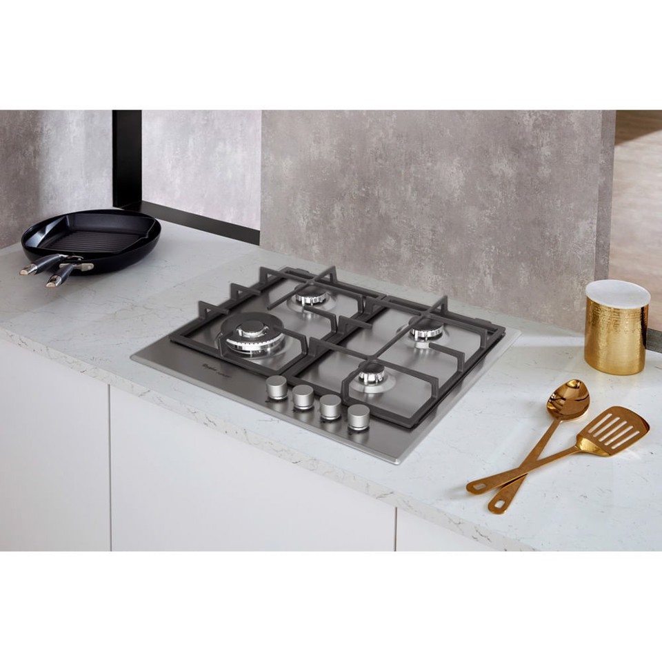 Whirlpool GMR 6422/IXL Acciaio inossidabile Da incasso 59 cm Gas 4 Fornello(i)