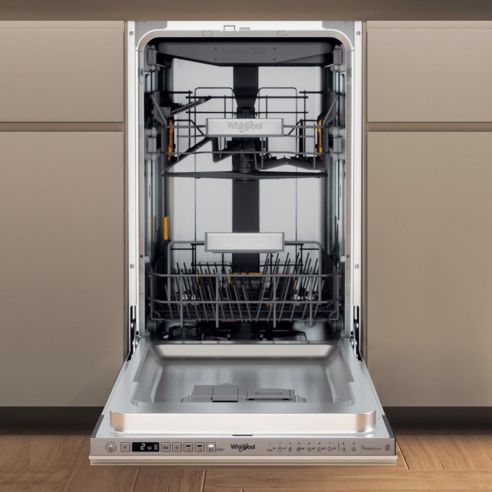 Whirlpool Lavastoviglie 45 cm, classe B, 10 coperti, terzo cesto fisso