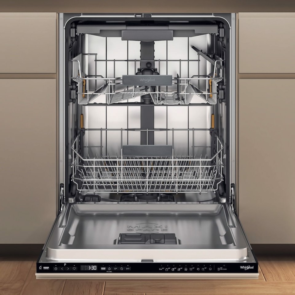 Whirlpool Lavastoviglie Maxispace BI 60 cm, classe A, 15 coperti, terzo cesto flessibile