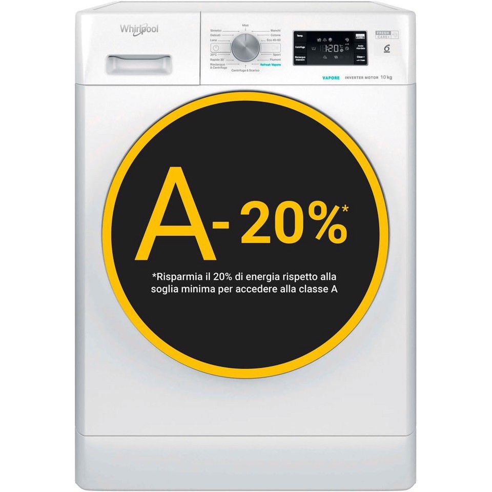 Whirlpool Lavatrice a libera installazione - FFB 1048 BSV IT Made in Italy