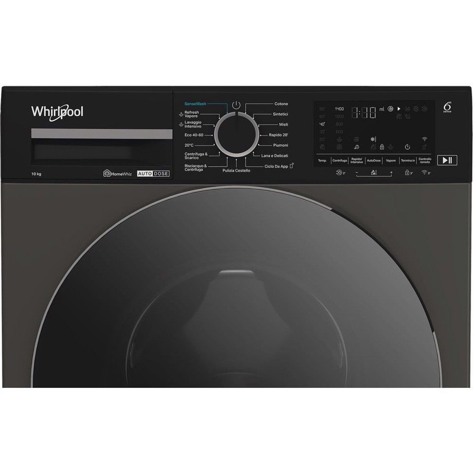 Whirlpool Lavatrice smart connessa con WiFi 10 kg - WPM 011G ADS IT