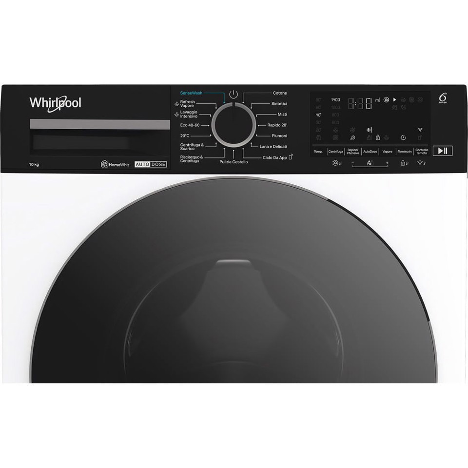 Whirlpool Lavatrice smart connessa con WiFi 10 kg - WPM 011W ADS IT
