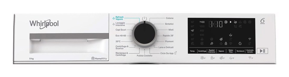 Whirlpool Lavatrice smart connessa con WiFi 9 kg - WAM 99WB IT