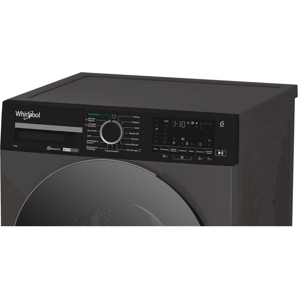 Whirlpool Lavatrice smart connessa con WiFi 9 kg - WPM 912G ADS IT