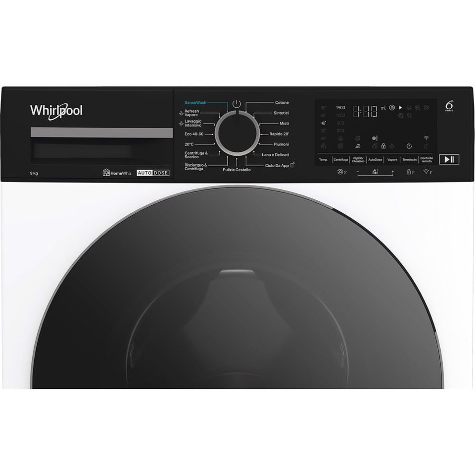 Whirlpool Lavatrice smart connessa con WiFi 9 kg - WPM 912W ADS IT