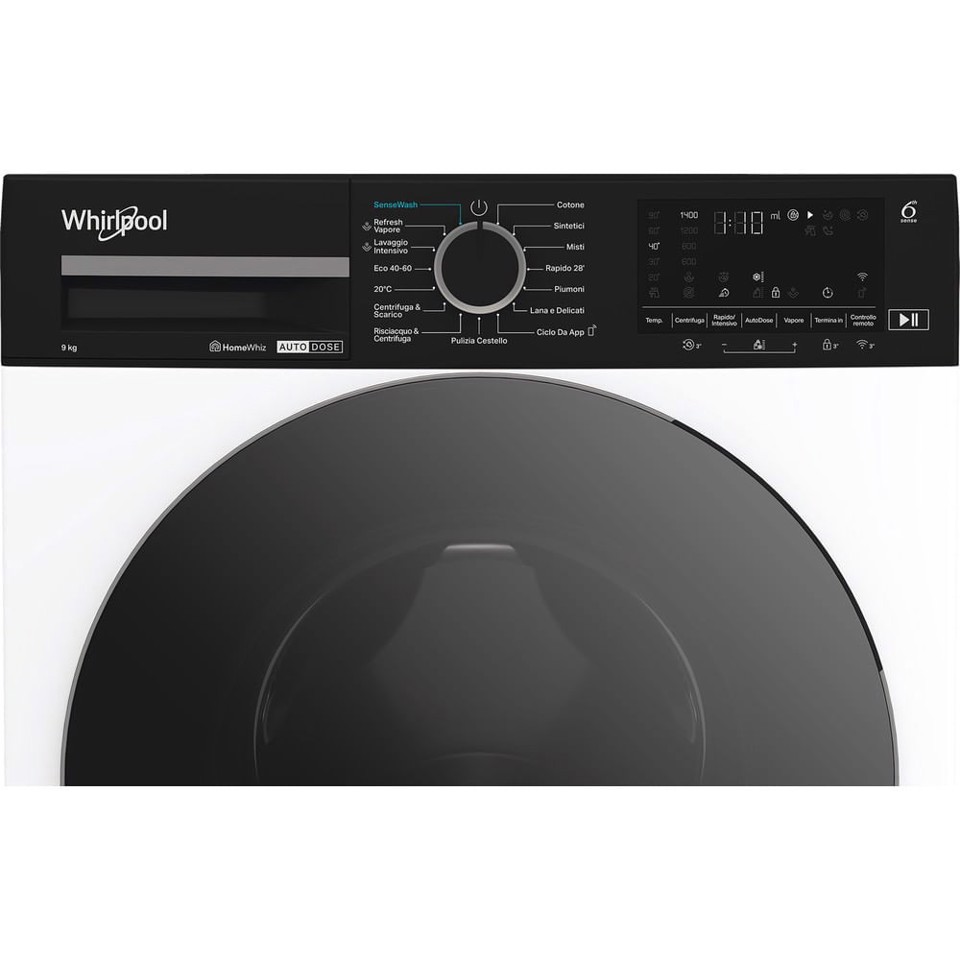 Whirlpool Lavatrice smart connessa con WiFi 9 kg - WPM 99W ADS IT