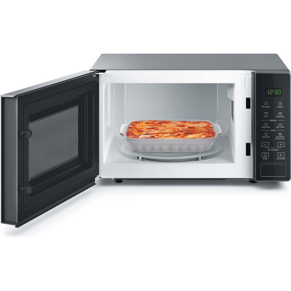 Whirlpool MWP 203 SB Superficie piana Microonde combinato 20 L 700 W Nero, Argento