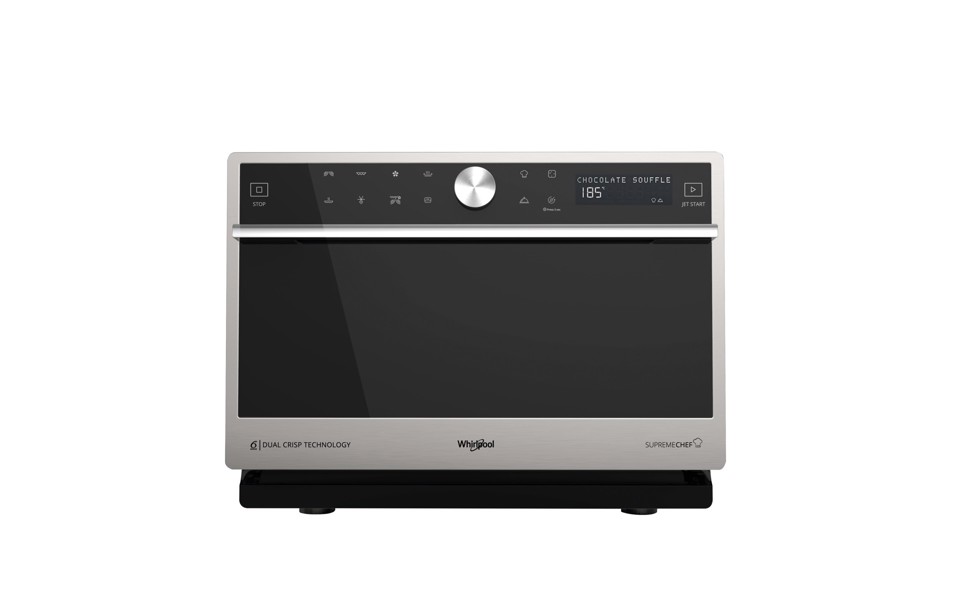 Whirlpool MWSC 9133 SX Superficie piana Microonde combinato 33 L 1000 W Nero, Acciaio inossidabile