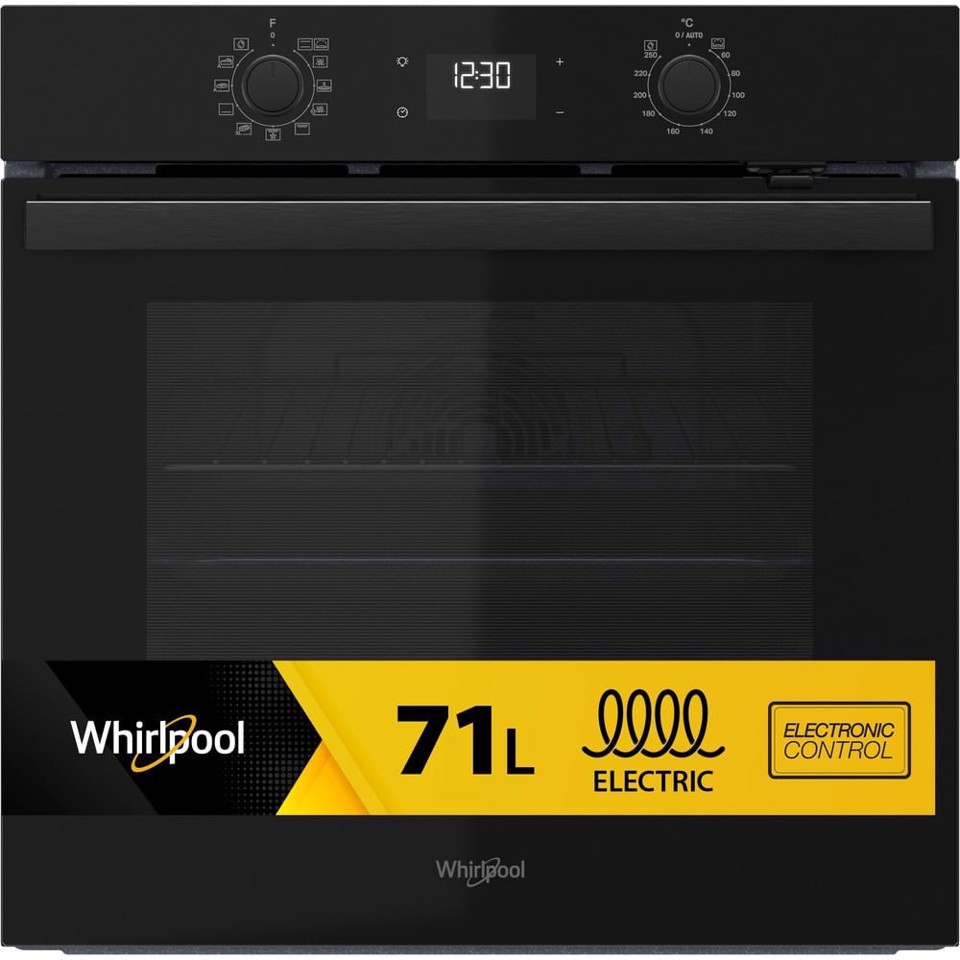 Whirlpool OMR58HU1B Forno Multifunzione Inox 12 Funzioni Cook3 classe A+ 71Lt