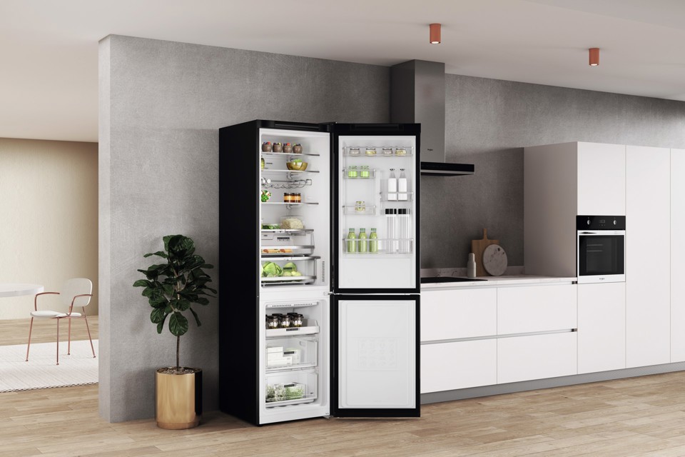 Whirlpool W7X 93T KS Libera installazione 367 L D Nero, Acciaio inossidabile