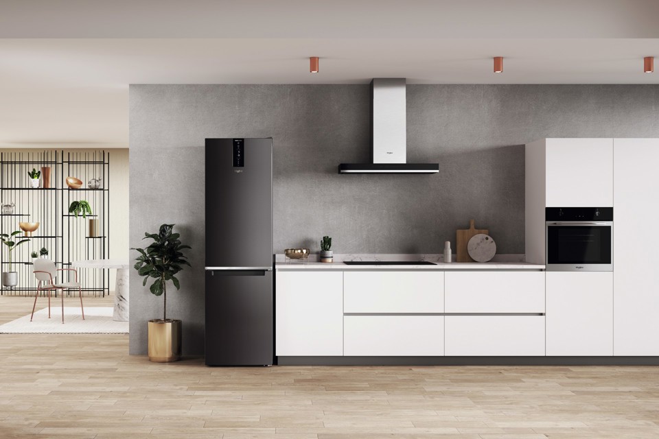 Whirlpool W7X 93T KS Libera installazione 367 L D Nero, Acciaio inossidabile