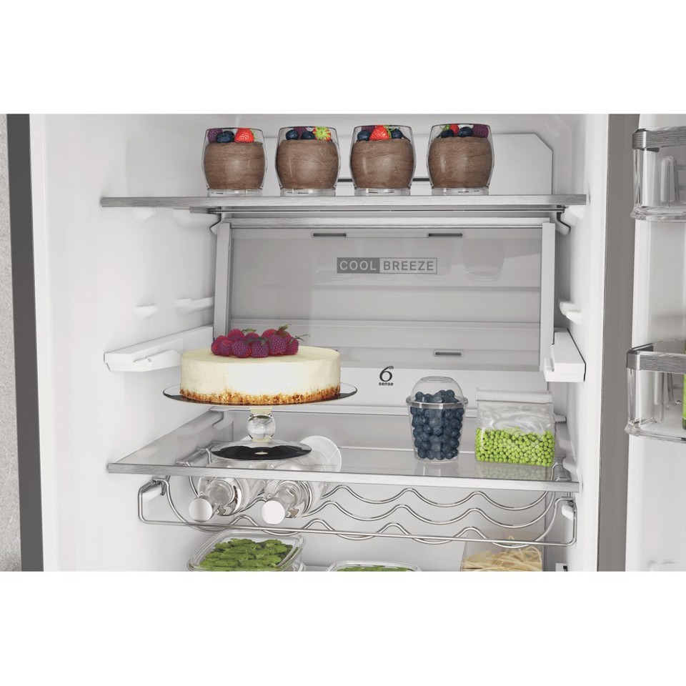 Whirlpool W7X 93T OX 2 frigorifero con congelatore Libera installazione 367 L D Acciaio inossidabile