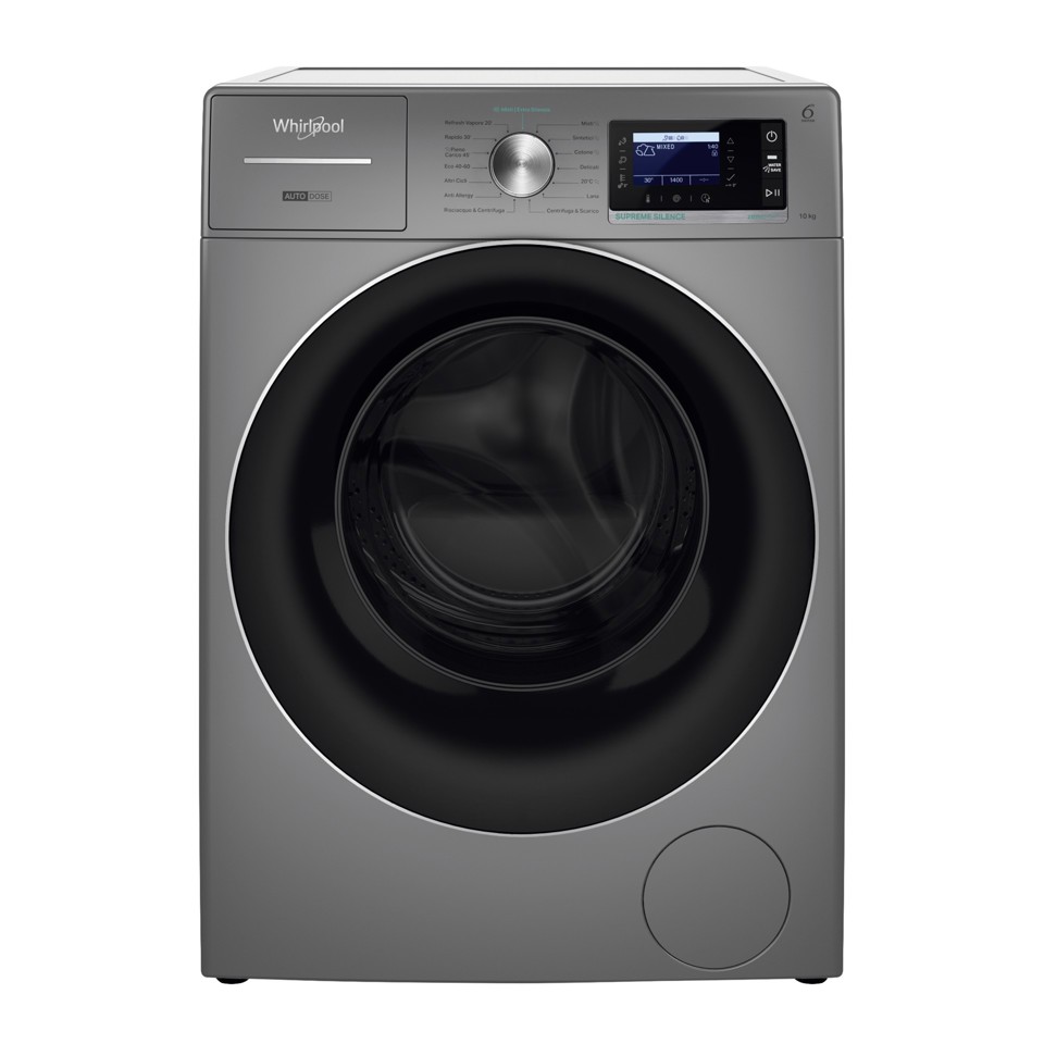 Whirlpool W8 09ADS SILENCE IT lavatrice Caricamento frontale 10 kg 1400 Giri/min Grigio