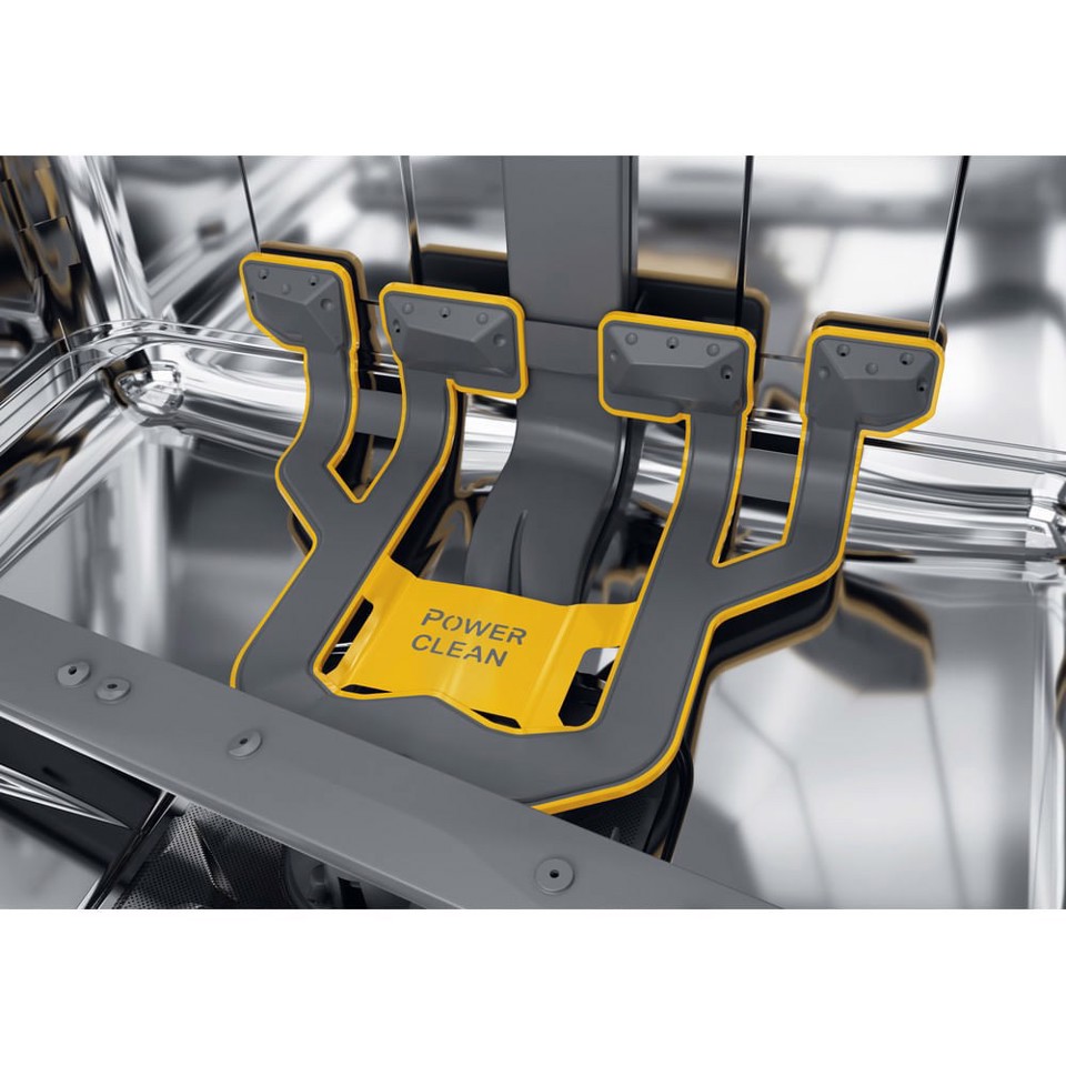 Whirlpool W8F HS61X, Lavastoviglie MaxiSpace 60cm, classe A, 15 coperti, 41dBA, Inox