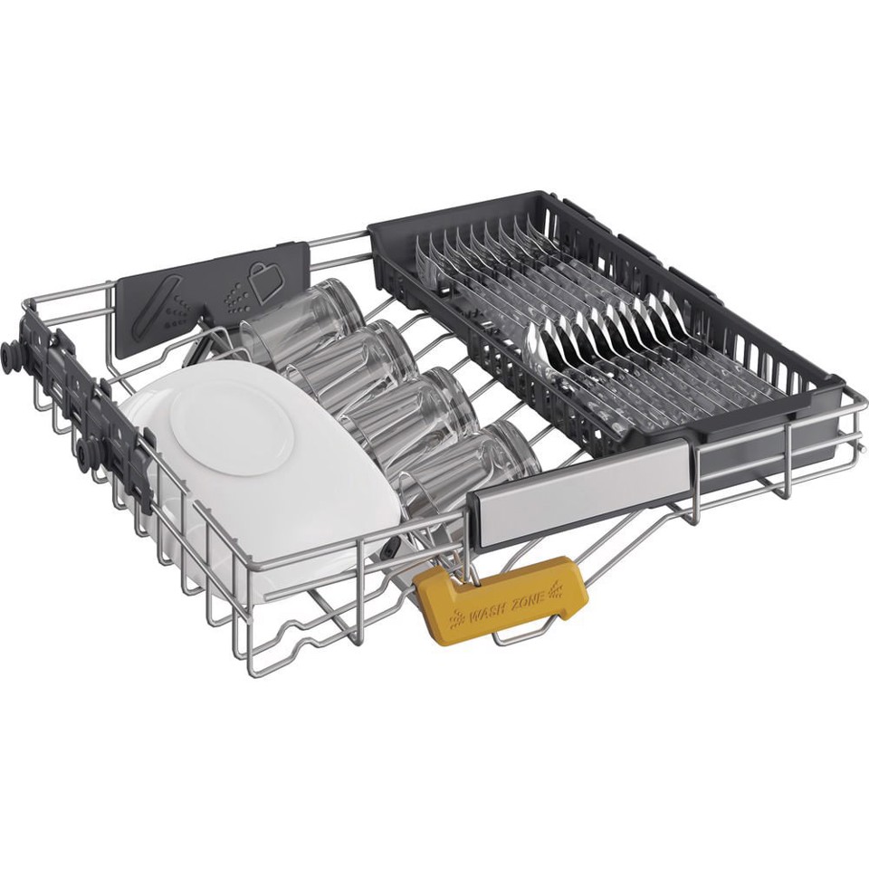 Whirlpool W8F HS61X, Lavastoviglie MaxiSpace 60cm, classe A, 15 coperti, 41dBA, Inox