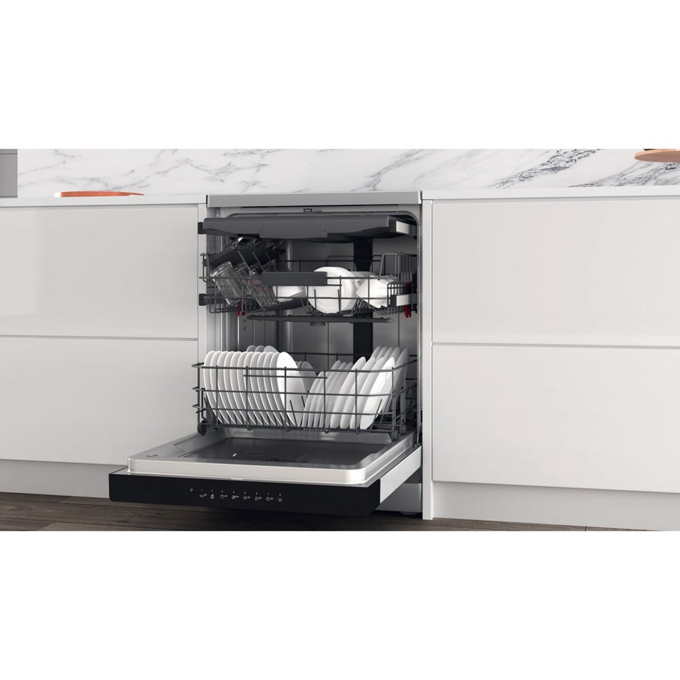 Whirlpool WH4FFC14BN6X, Lavastoviglie 60cm, classe C, 14 coperti, 44 dBA, Inox