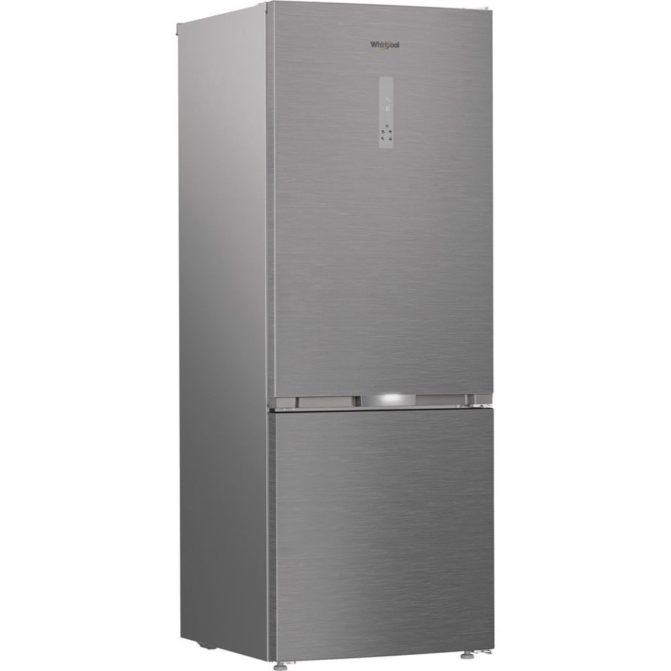 Whirlpool WHK2 6494 X6E Frigorifero combinato a libera installazione, Dual No Frost, 70 cm, classe C, Pearl Inox, 39db, h 192 cm