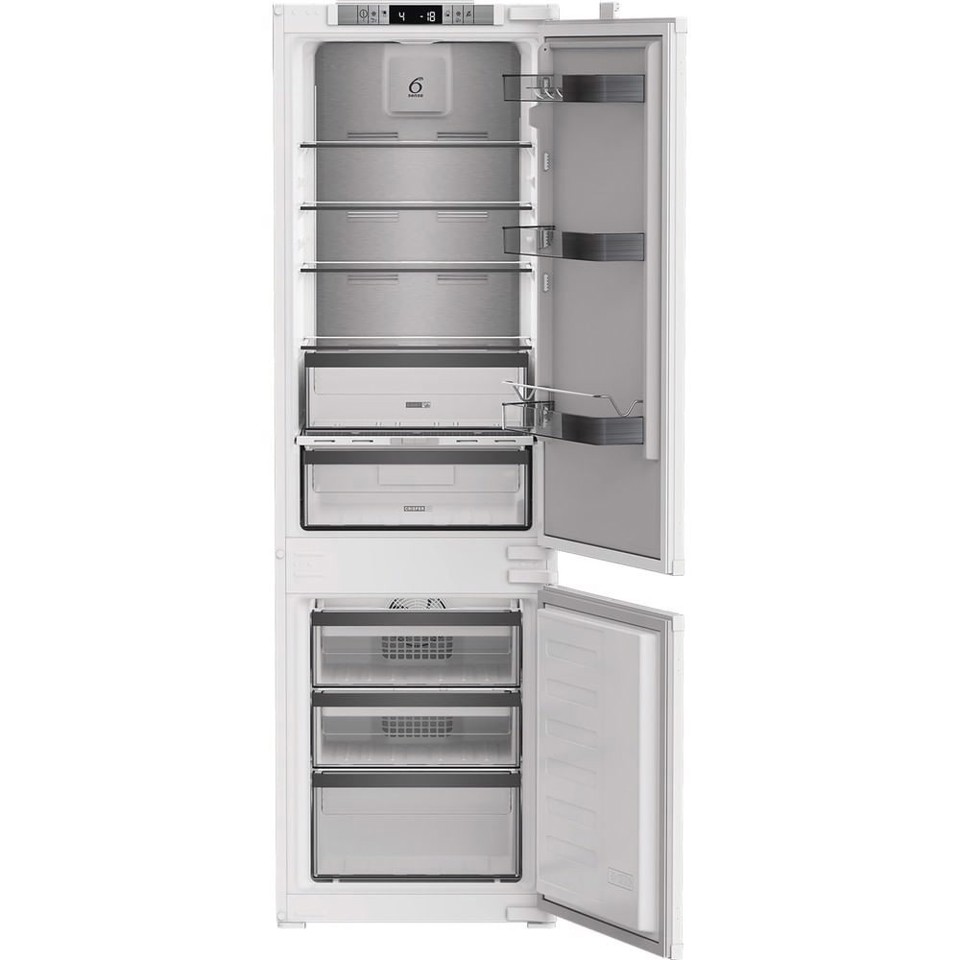 Whirlpool WHKN 3253 B4E Frigorifero combinato a incasso, Total No Frost ventilato, 55 cm, Classe E, Bianco, 38 db, h 178cm