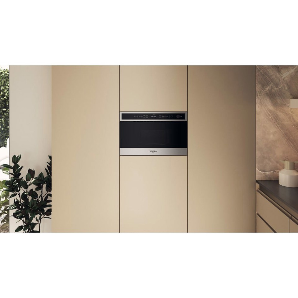 Whirlpool WMN4I4BX Microonde con grill, inox, Display digitale, Crisp, Jet defrost 22 Lt