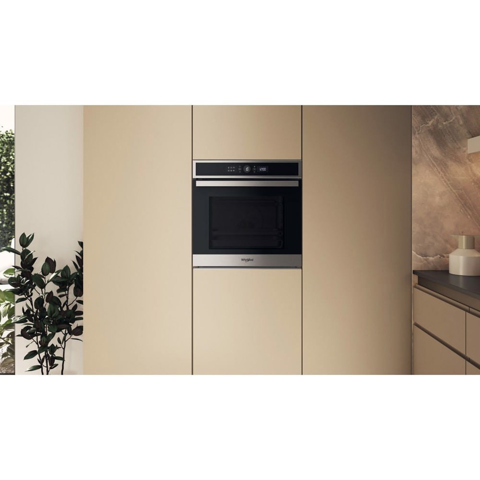 Whirlpool WOI4IS8HM0XA Forno multifunzione Inox 17 funzioni Pizza310° Cook4 Steam+ classe A+ 73Lt, Idrolisi