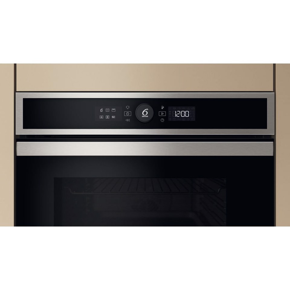 Whirlpool WOI4IS8PM0SXA Forno multifunzione Inox 17 funzioni Pizza310° Cook4 Steam+ classe A+ 73Lt, Pirolisi + Idrolisi Made in Italy