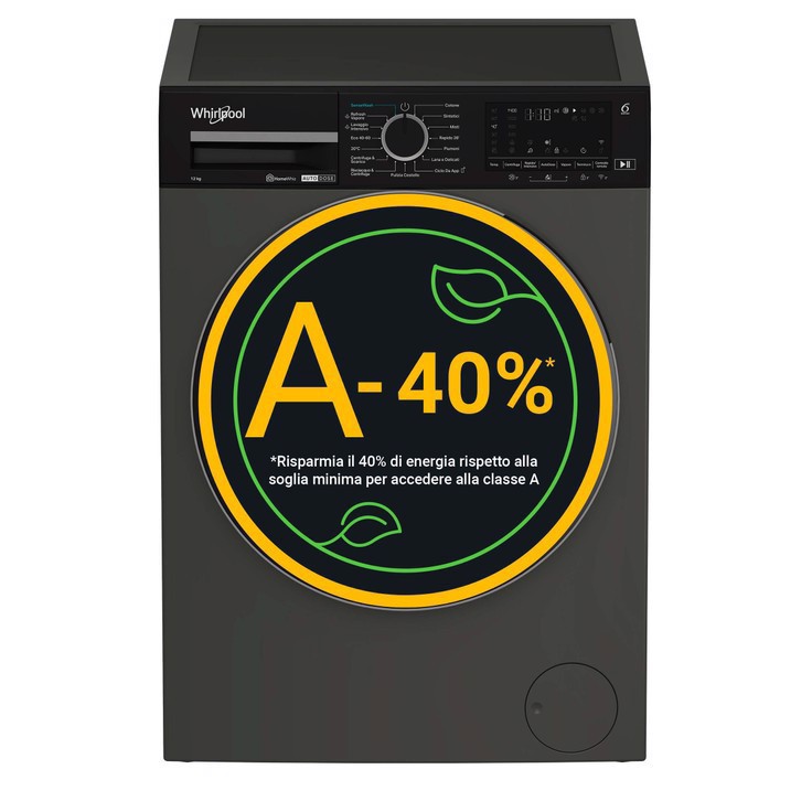 Whirlpool WPM 210G ADS IT lavatrice Caricamento frontale 12 kg 1300 Giri/min Grigio