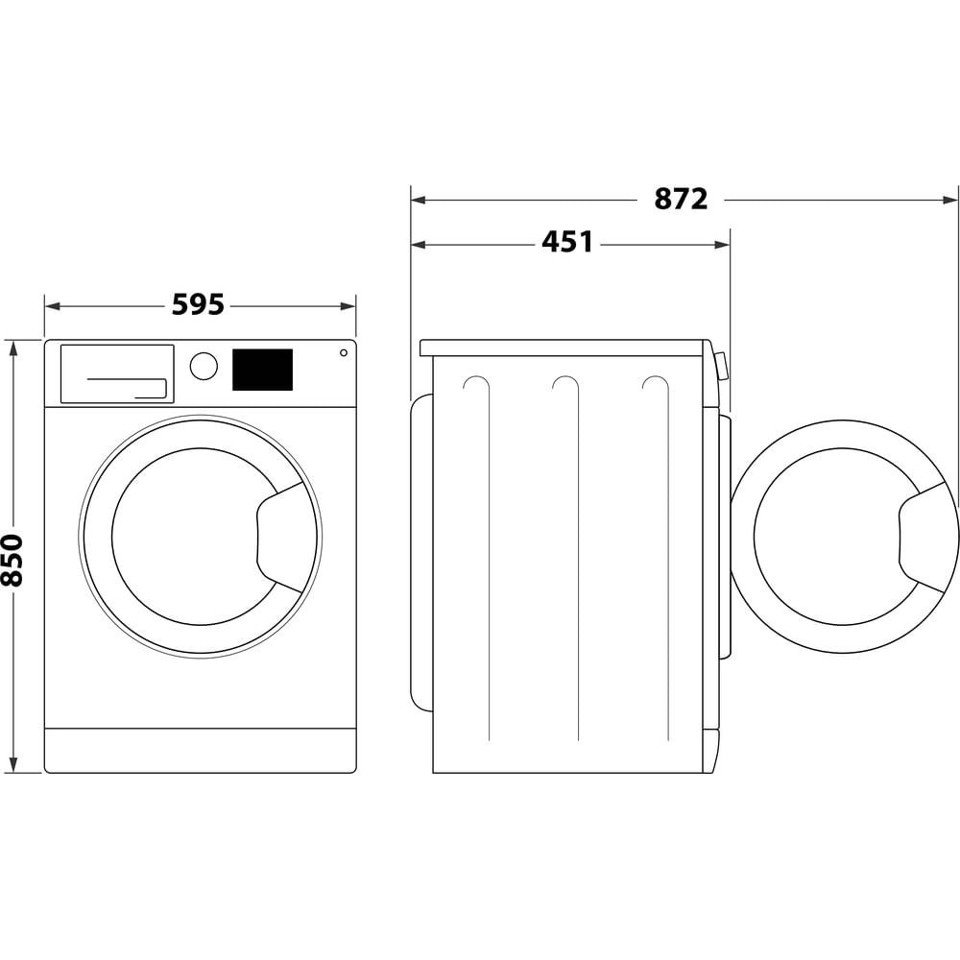 Whirlpool WSB 726 D IT, 7kg, classe A, colore Bianco, Inverter, 1200 giri, Display digitale XL, porta dark screen, Vapore