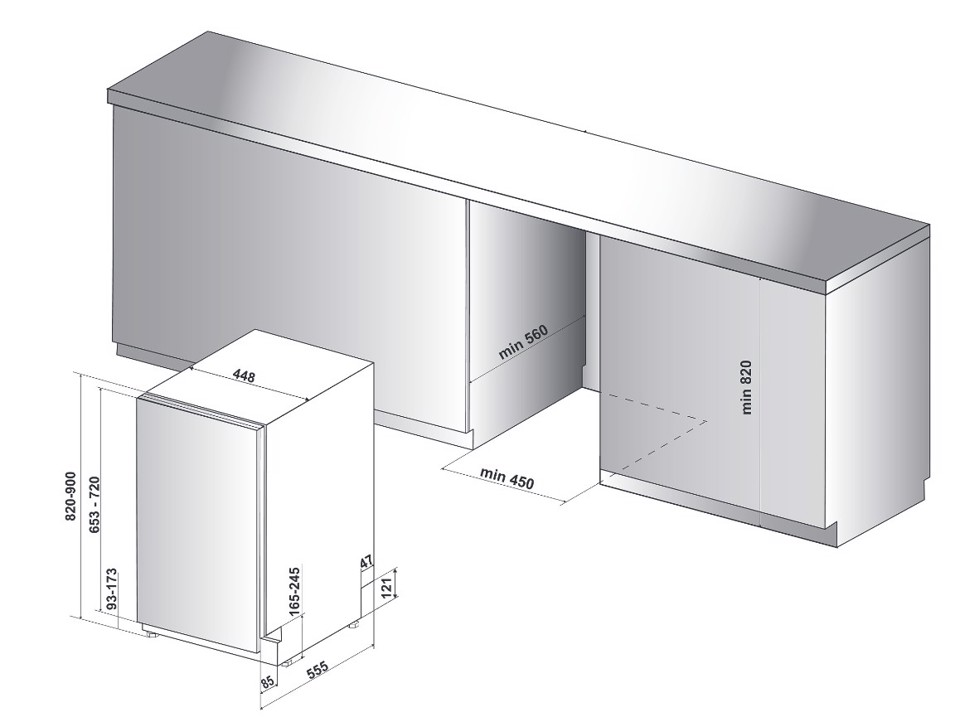 Whirlpool WSIO 3T223 PCE X A scomparsa totale 10 coperti E