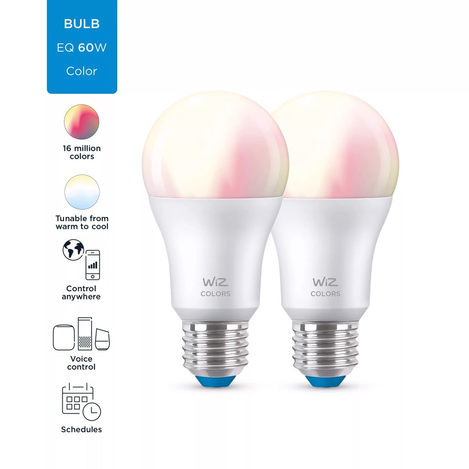 WiZ Lampadina 8 W (Eq. 60 W) A60 E27 x2