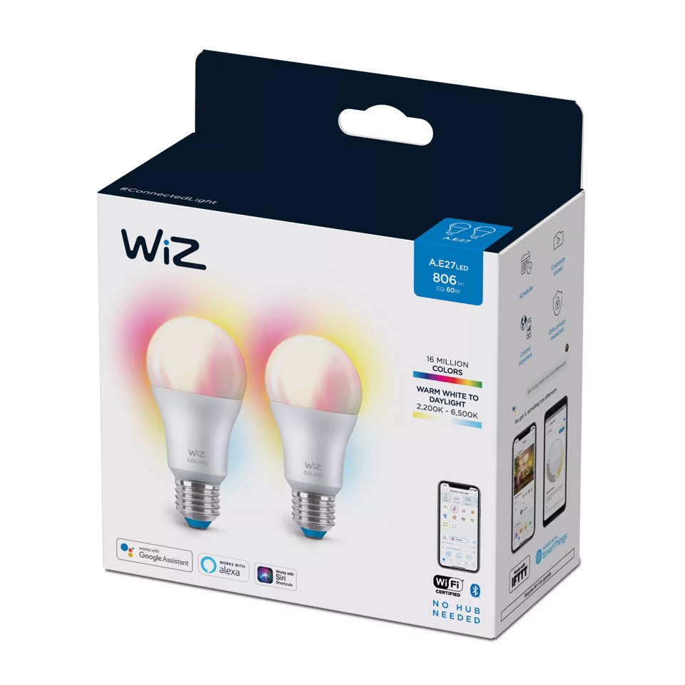 WiZ Lampadina 8 W (Eq. 60 W) A60 E27 x2
